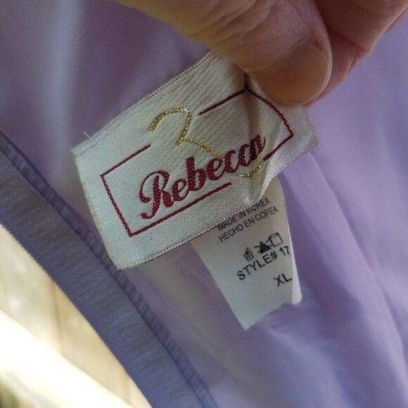 X-Large Dress by Rebecca Bridal & Fashions Purple Halter Bridesmaid Wedding Gown - Picture 11 of 12